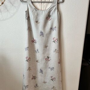 90’s Handmade Floral Sleeveless Dress. Size 6?